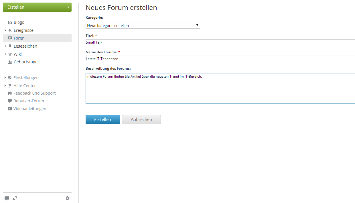 Forumsdiskussion führen