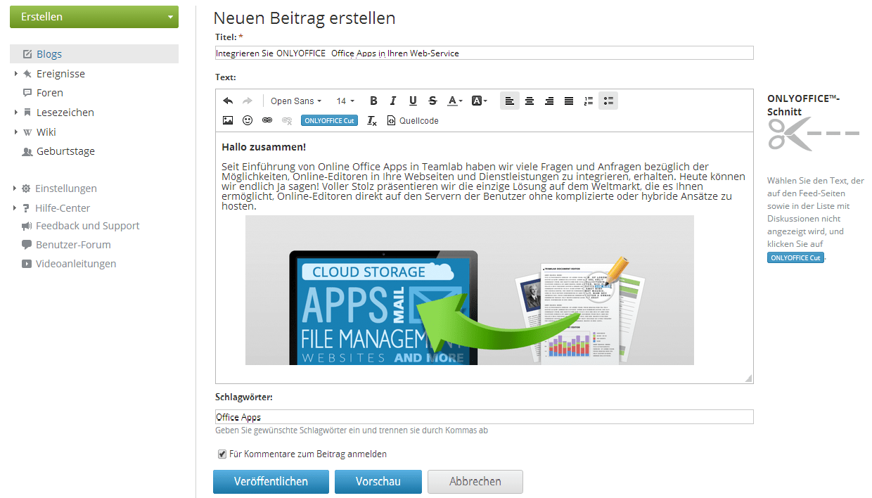 Blog führen