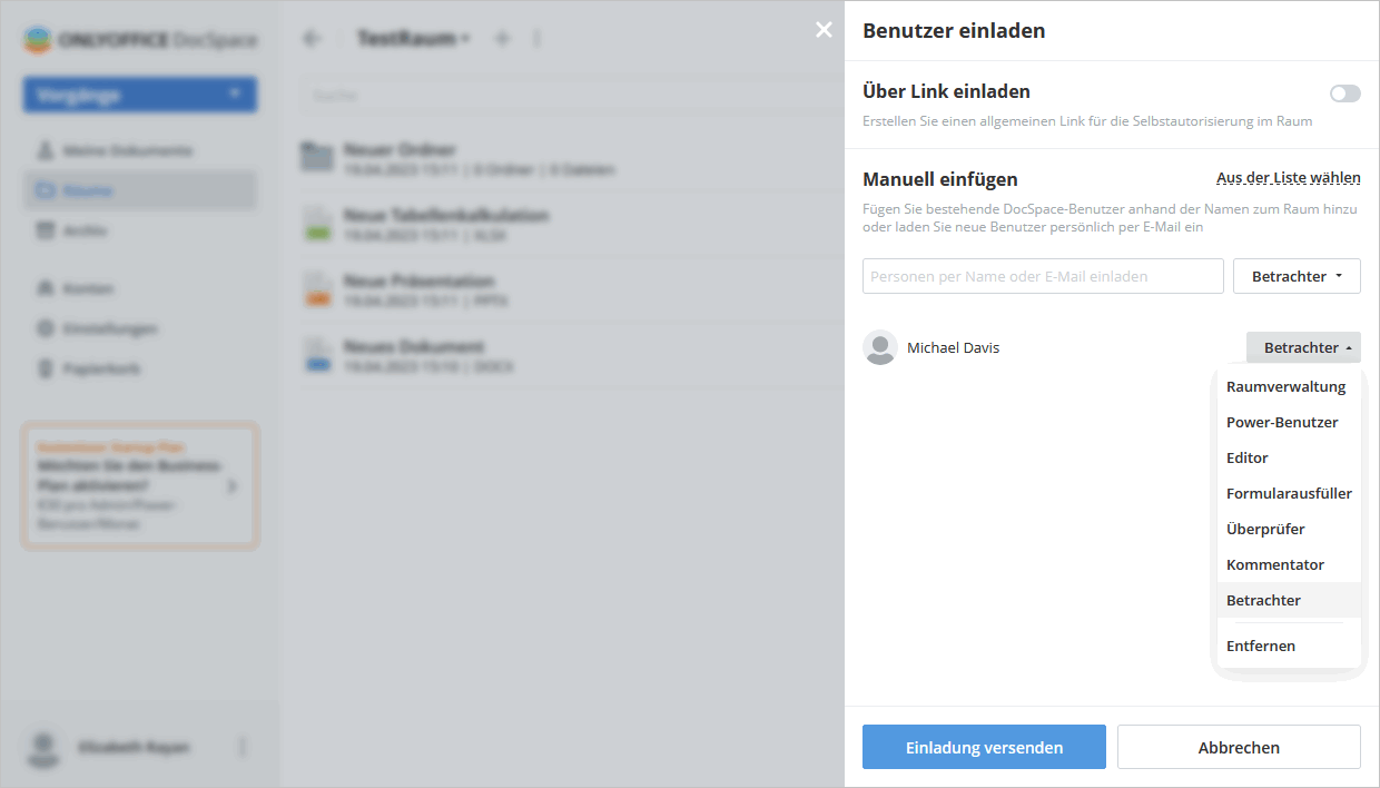 Individuelle Einladung