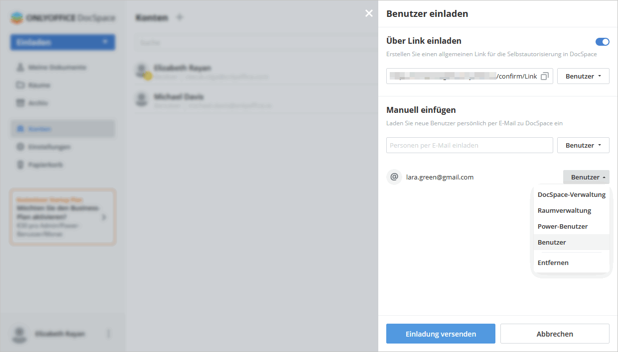 Individuelle Einladung