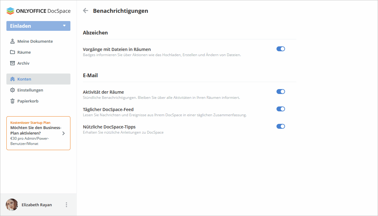 Profile bearbeiten