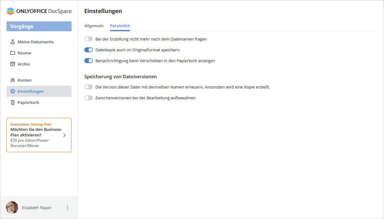 Room-Manager-Einstellungen