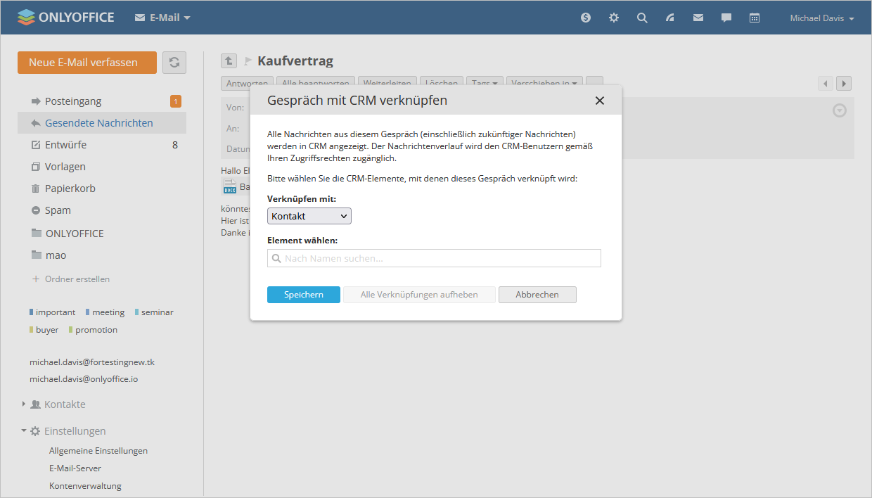 CRM-Kontakt erstellen