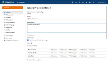 Neues Projekt erstellen