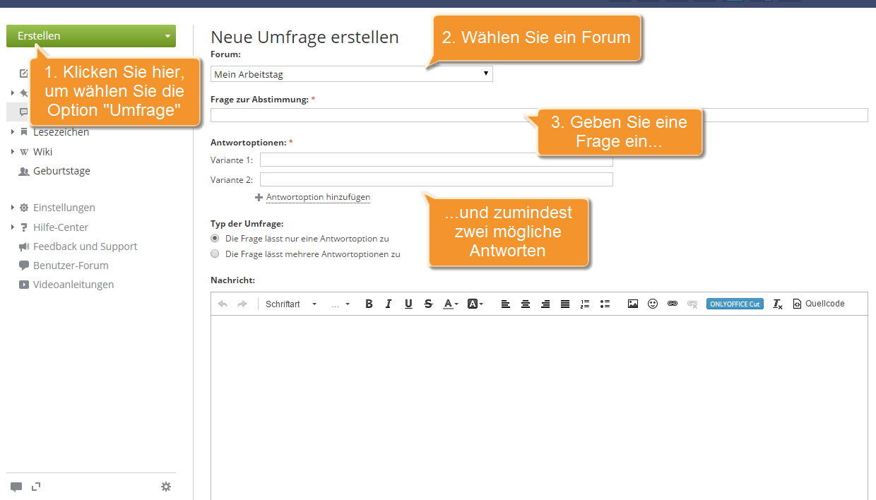 Wie macht man ein Forum interaktiver? Schritt 2