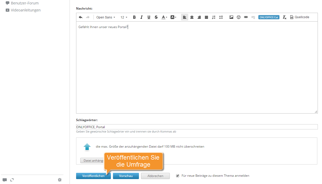 Wie macht man ein Forum interaktiver? Schritt 4