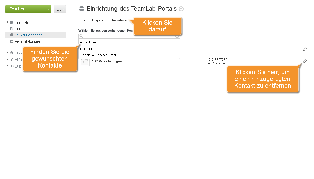 Wie verfolgt man potentielle Verkäufe? Schritt 5