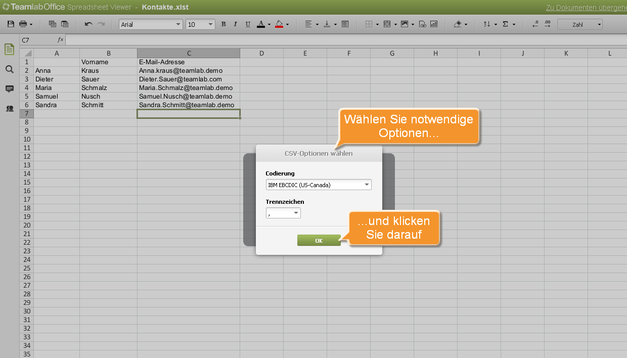 Wie erstellt man eine CSV-Datei? Schritt 4