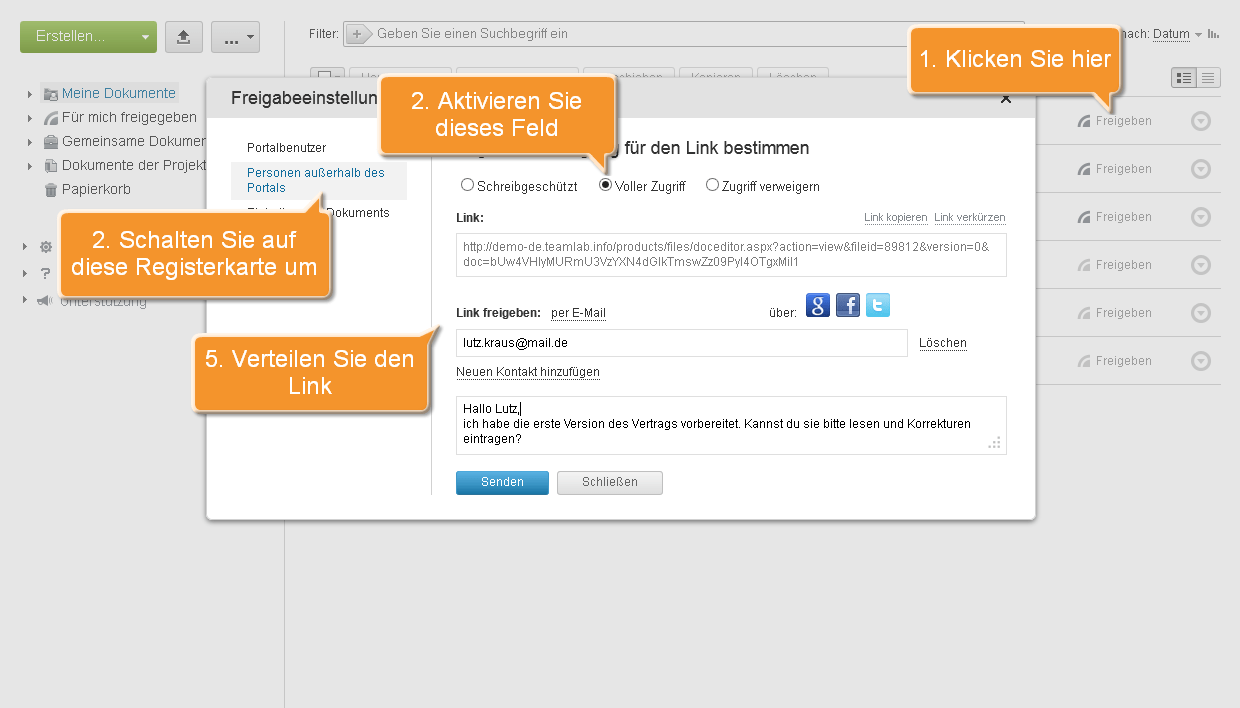 Wie bearbeiten Sie ein Online-Dokument gemeinsam? Schritt 3