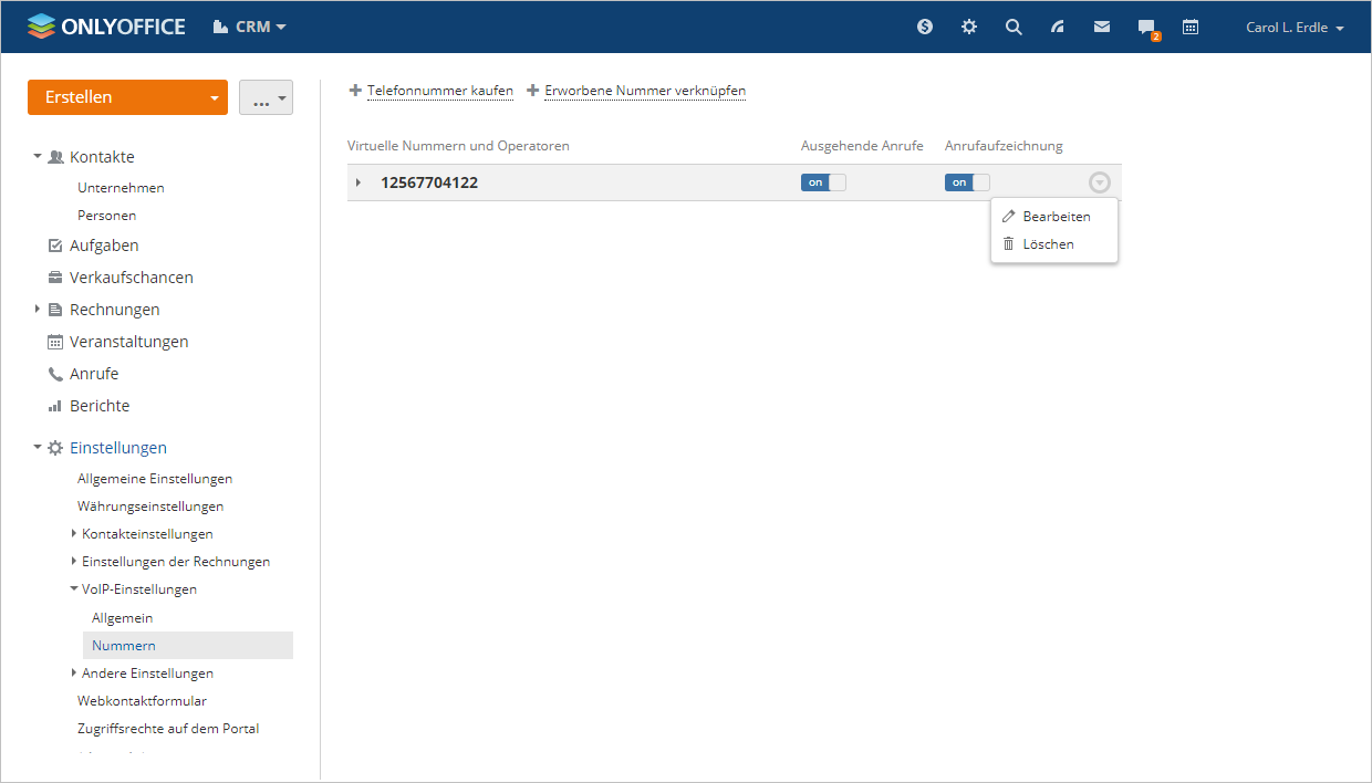 So rufen Sie Ihre Kunden direkt aus Ihrem CRM an. Schritt 3