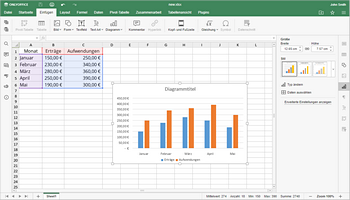 Wie kann man ein Diagramm in Excel erstellen? Schritt  1