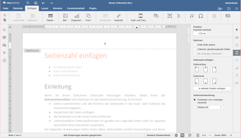 Seitenzahl in Word Schritt 1