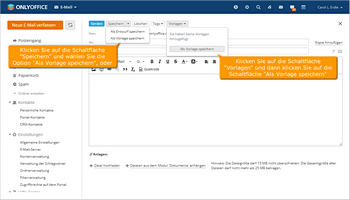 Wie kann man E-Mail Vorlagen erstellen? Schritt 2