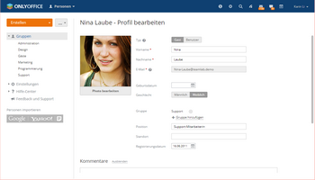 Edit profile