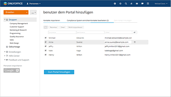 Wie fügt man Benutzer anhand der Kontaktdaten aus einer CSV-Datei hinzu? Schritt 5