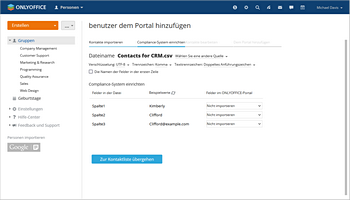 Wie fügt man Benutzer anhand der Kontaktdaten aus einer CSV-Datei hinzu? Schritt 4