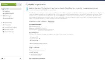 Wie fügt man die Kontakte ins CRM-System massenweise hinzu? Schritt 4