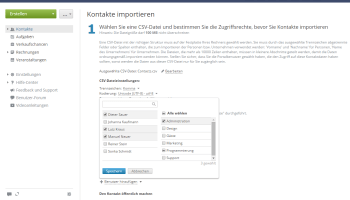 Wie fügt man die Kontakte ins CRM-System massenweise hinzu? Schritt 5