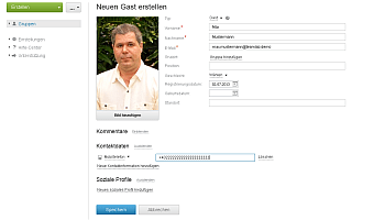 Wie lädt man die Gäste zum ONLYOFFICE ein? Erstellen Sie einen neuen Gast