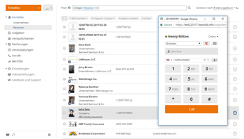 So rufen Sie Ihre Kunden direkt aus Ihrem CRM an. Schritt 5