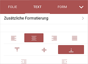 Absatzausrichtung - Einstellungen