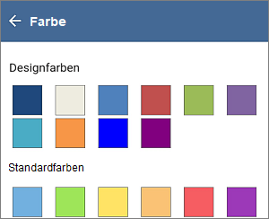 Formeinstellungen - Füllung