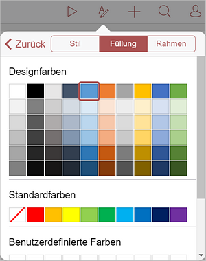 Füllungoptionen