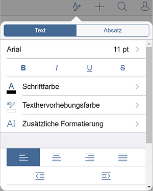 Absatzeinzüge - Einstellungen