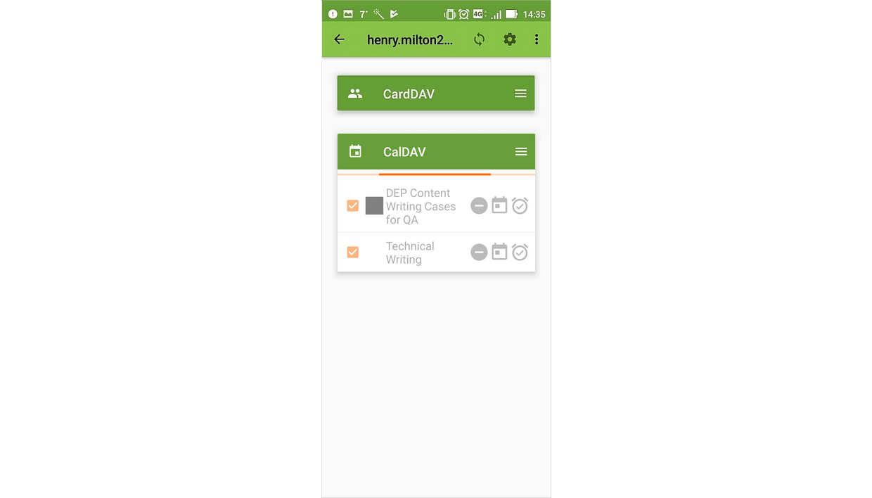 Kalender exportieren - Android-Gerät