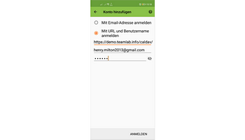 Kalender exportieren - Android-Gerät