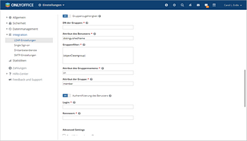LDAP-Einstellungen - Gruppen