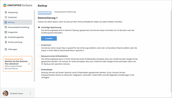 Backup erstellen