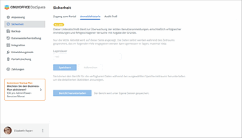 Anmeldehistorie verfolgen