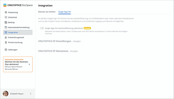 Aktivieren der SSO-Authentifizierung