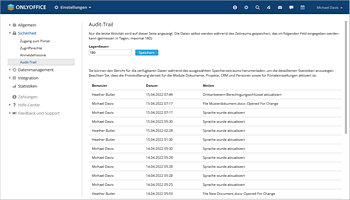 Receiving Audit Trail Data