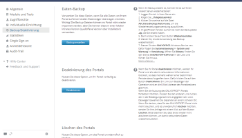 Portal deaktivieren/löschen