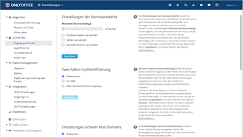 Ändern der Portalzugriffseinstellungen