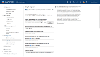 SSO-Authentifizierung aktivieren
