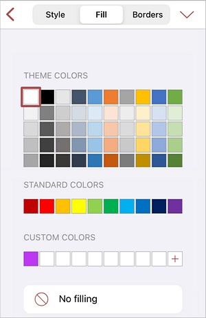 Fill Options