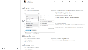Cambiar ajustes del módulo CRM