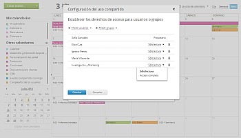 Compartir calendarios