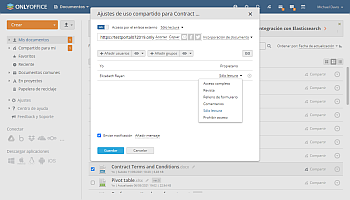 Compartir documento con miembros de portal