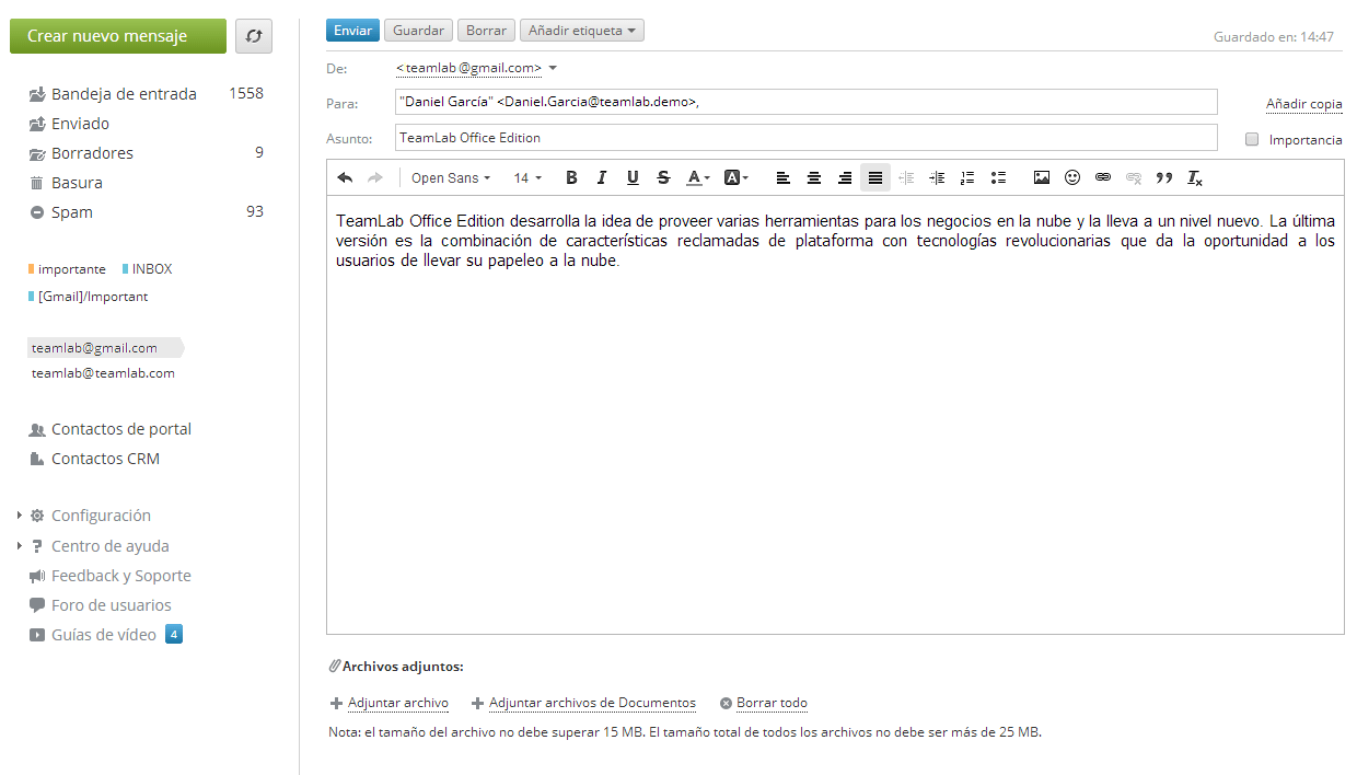 Crear correo