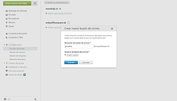 Crear buzón de correo