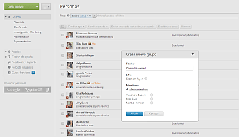 Añadir grupos