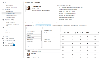 Cambiar propietario de portal