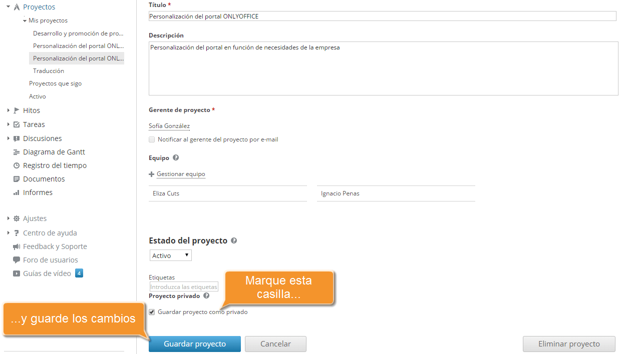 ¿Cómo limitar acceso a su proyecto? Step 3