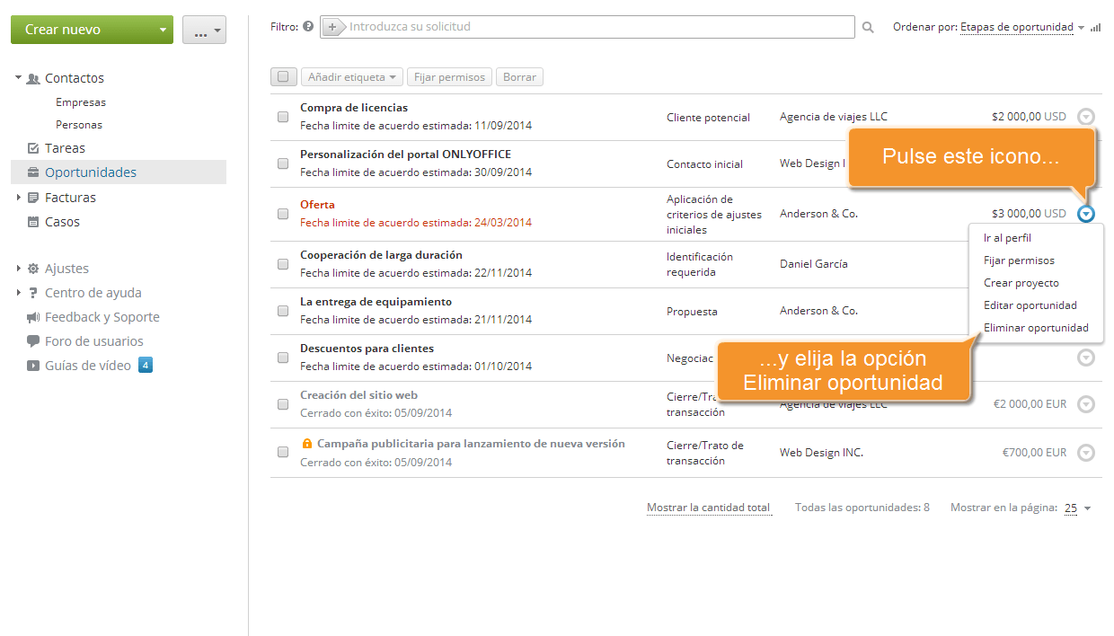 ¿Cómo seguir sus ventas potenciales? Step 8