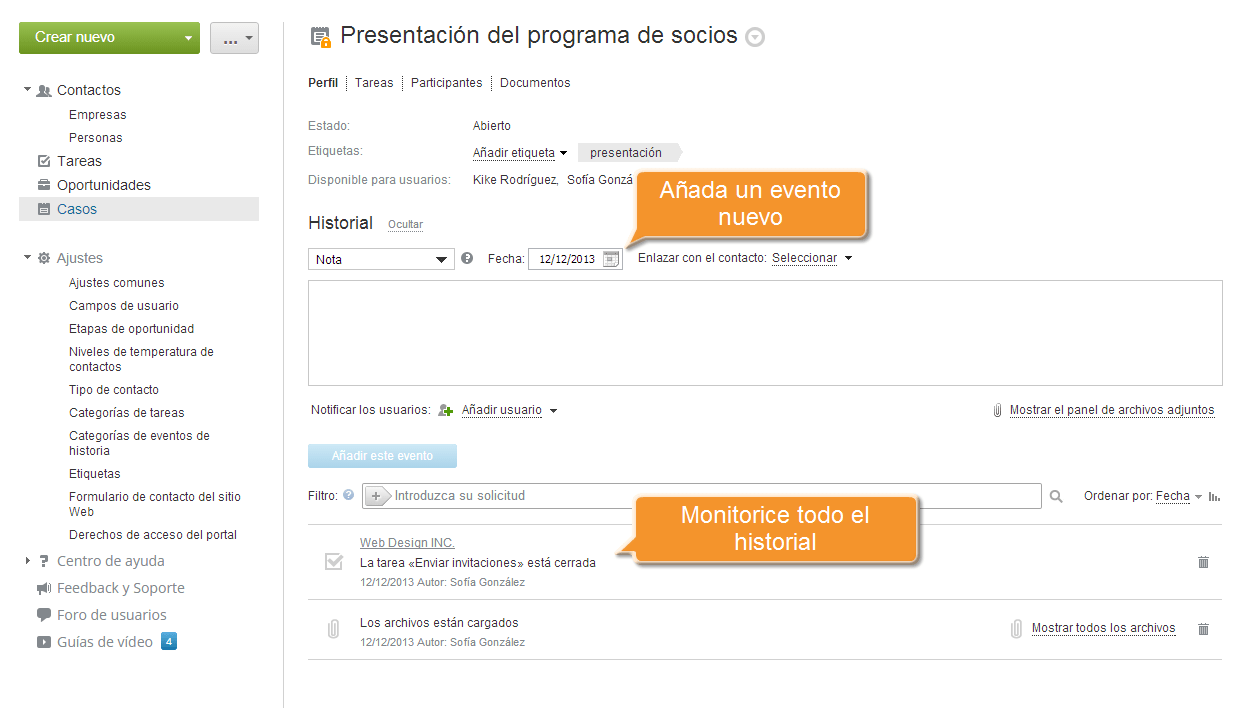 ¿Cómo organizar y monitorizar un evento común? Step 6