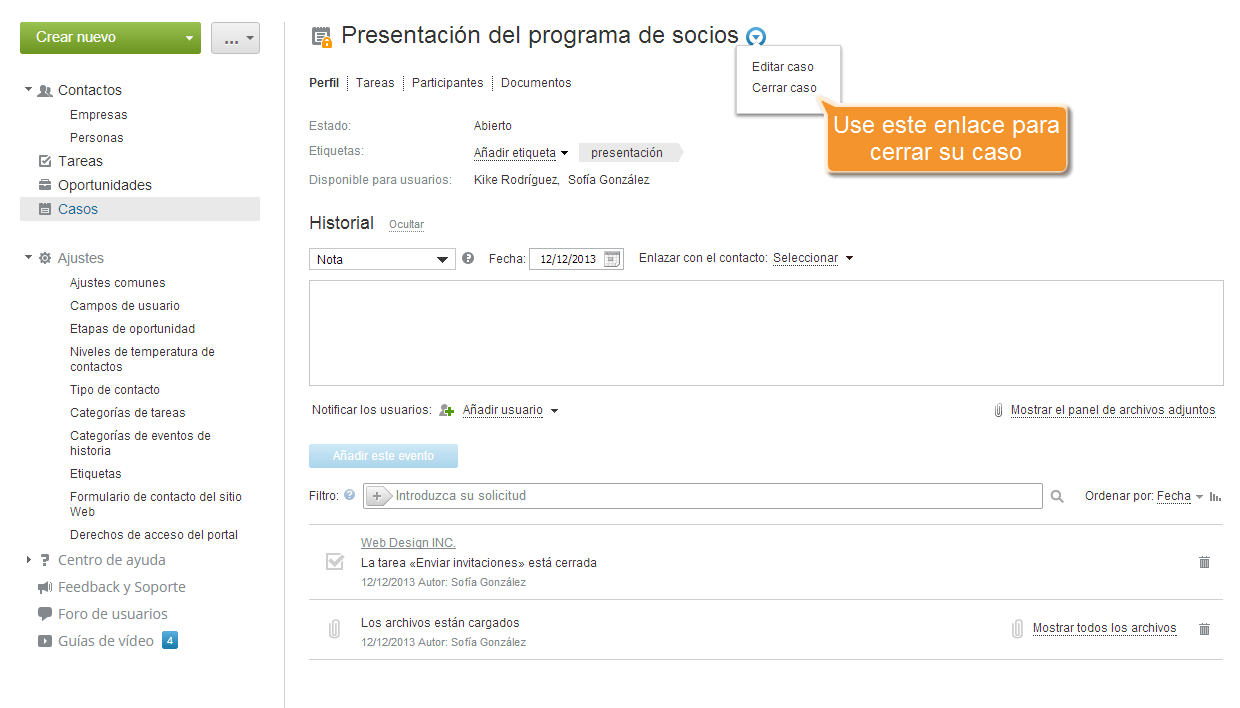 ¿Cómo organizar y monitorizar un evento común? Step 7